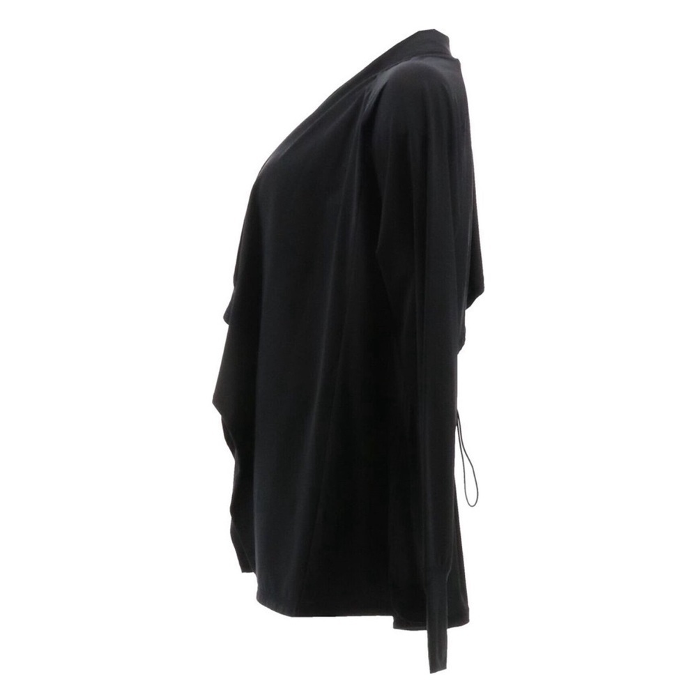 Zuda Active Z-sol Drape Front Black Cardigan Sweater S Small New NWOT - Picture 3 of 11